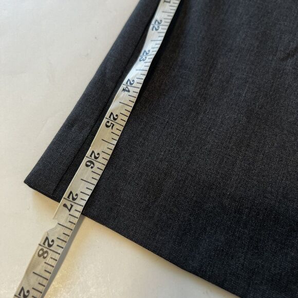 Reformation Sz 10 Mason Hi Rise Trousers Pleated Wide Leg Pants Charcoal Gray - Picture 9 of 11